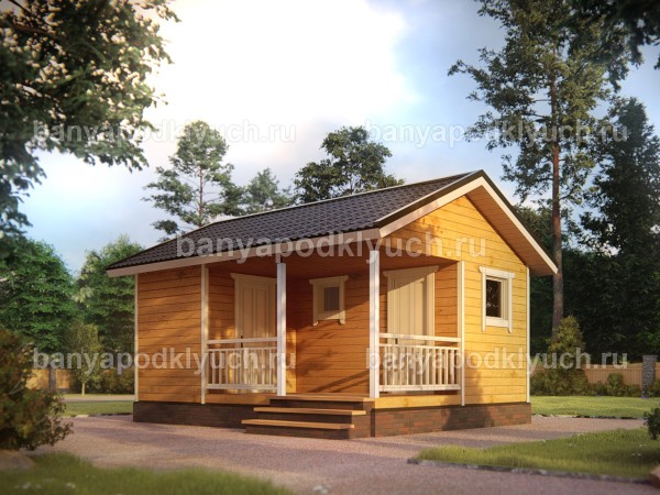 Баня из бруса 6 на 4,5 м